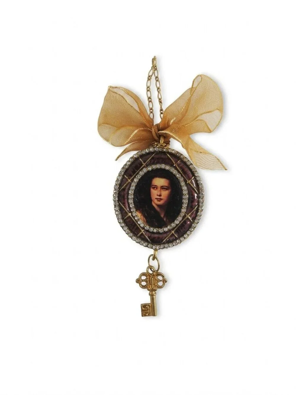 Vintage Victorian Style Miniature Wall Picture Frame Key Accent